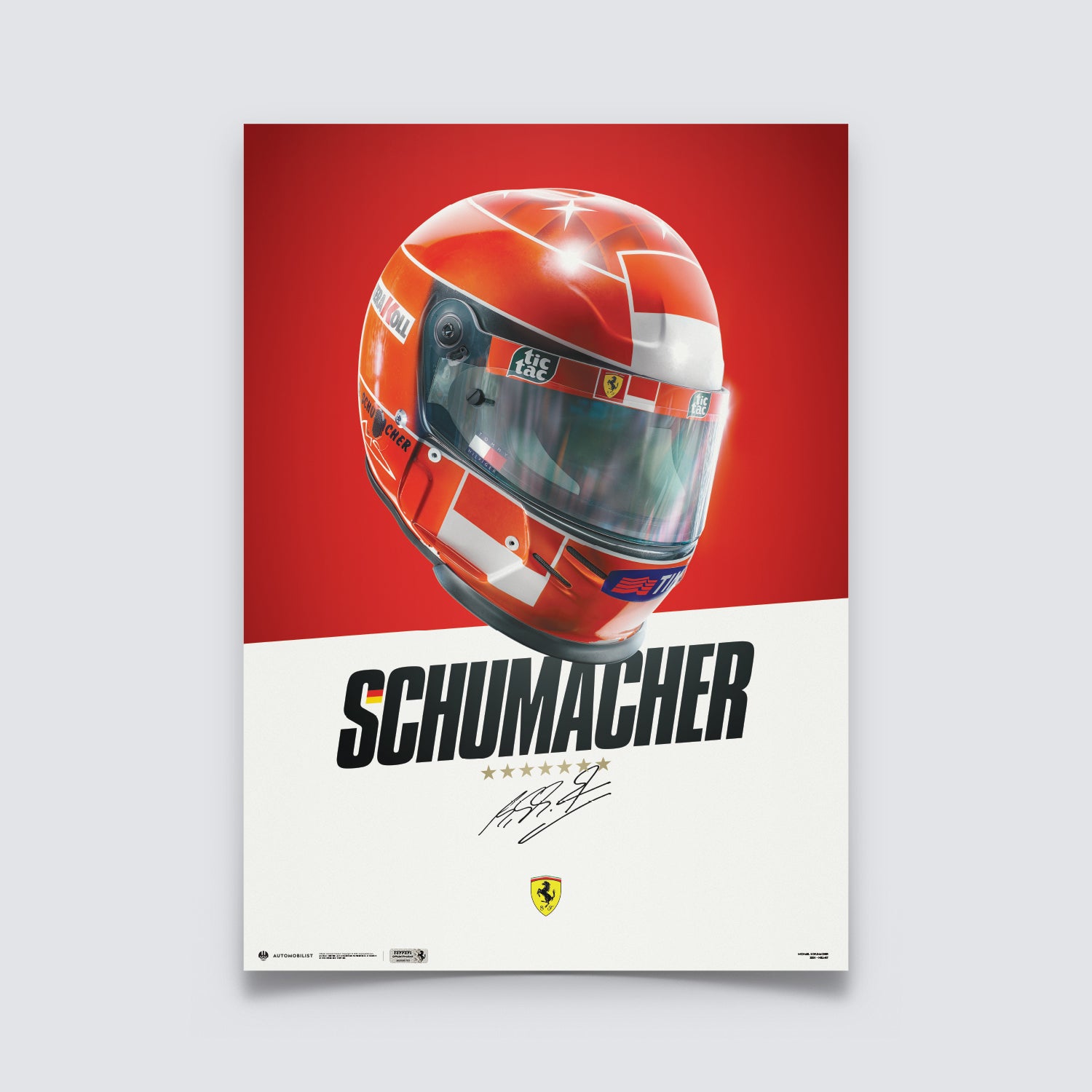 Ferrari F1-2000 | Michael Schumacher Helmet | Poster