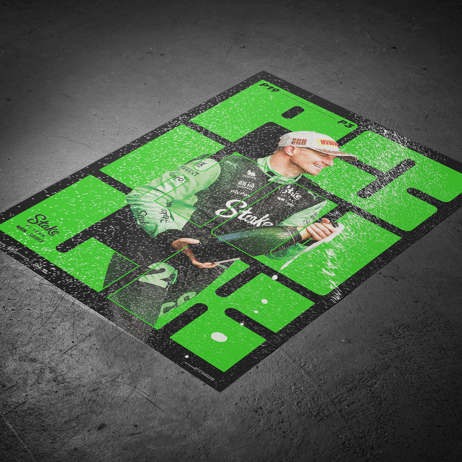 Nico Hulkenberg | First Podium | Stake F1 Team KICK Sauber | Official Poster