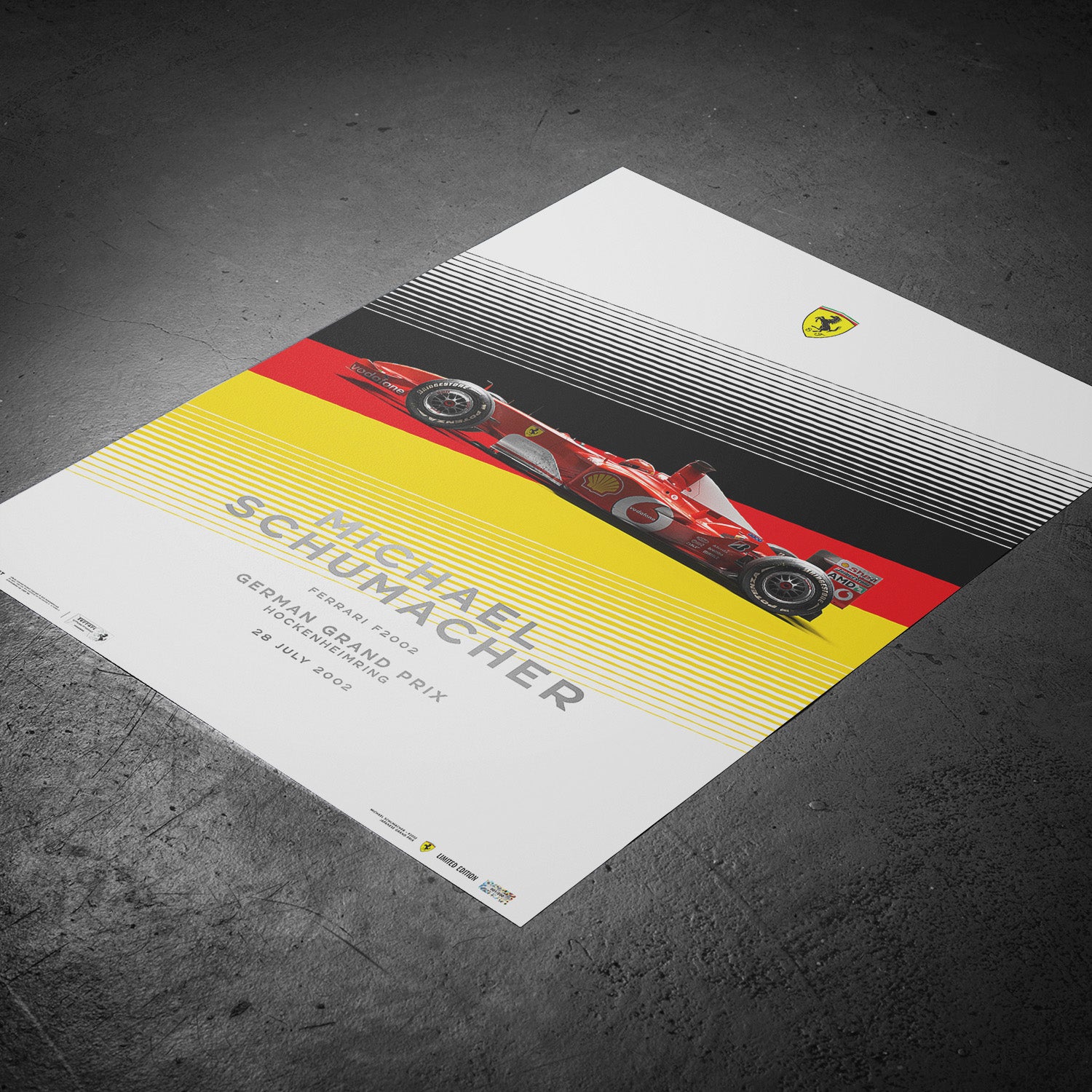 Ferrari F2002 - Michael Schumacher Hockenheim GP 2002 | Collector’s Edition Poster