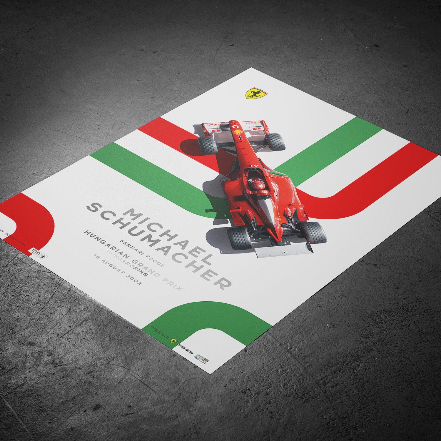 Ferrari F2002 - Michael Schumacher Hungarian GP 2002 | Collector’s Edition Poster