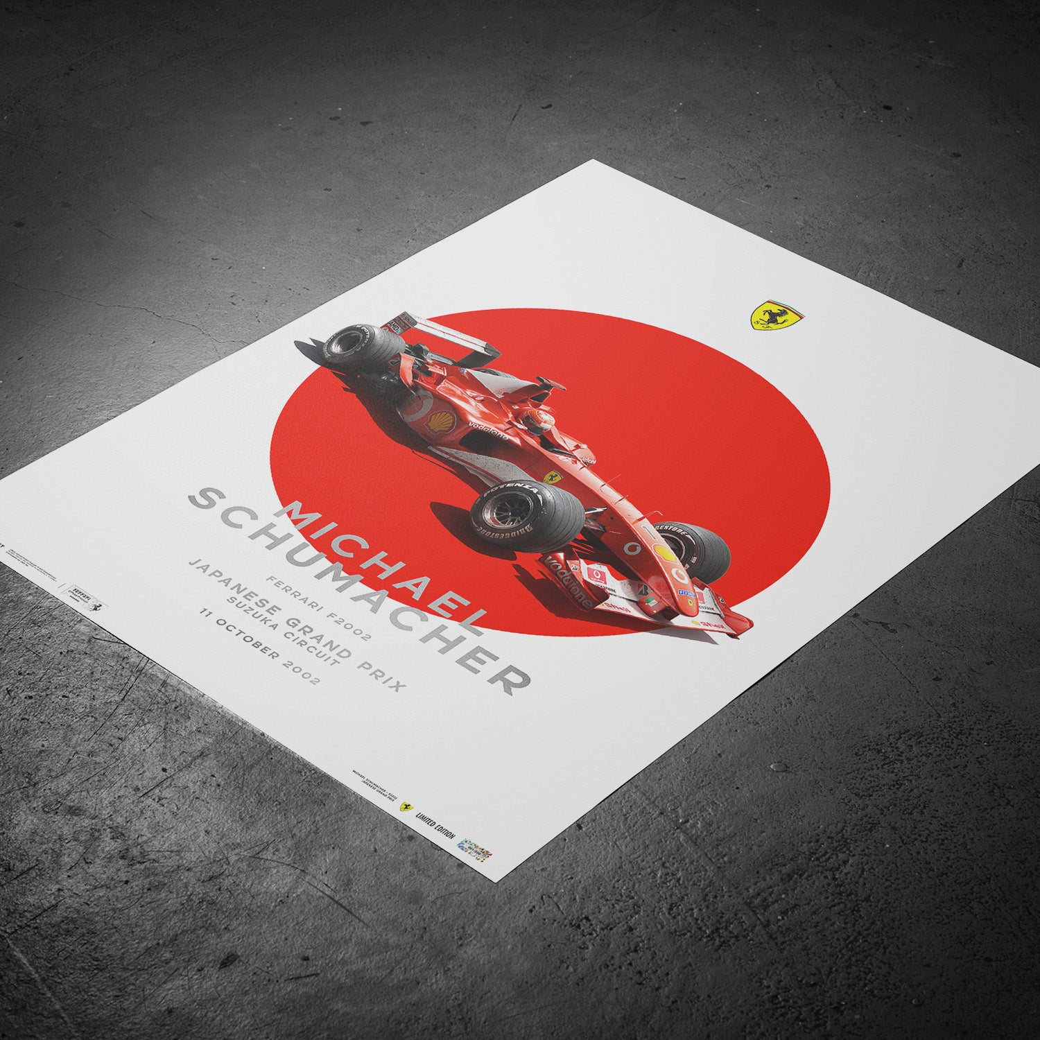 Ferrari F2002 - Michael Schumacher Suzuka GP 2002 | Collector's Edition Poster