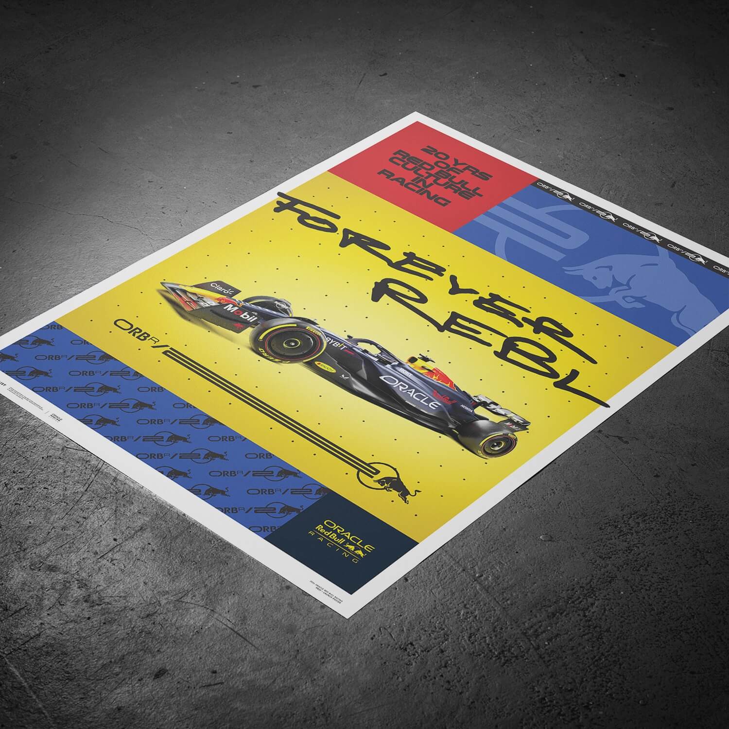 Oracle Red Bull Racing RB20 | 2024 Forever Rebl 20th Anniversary | Red Bull Poster