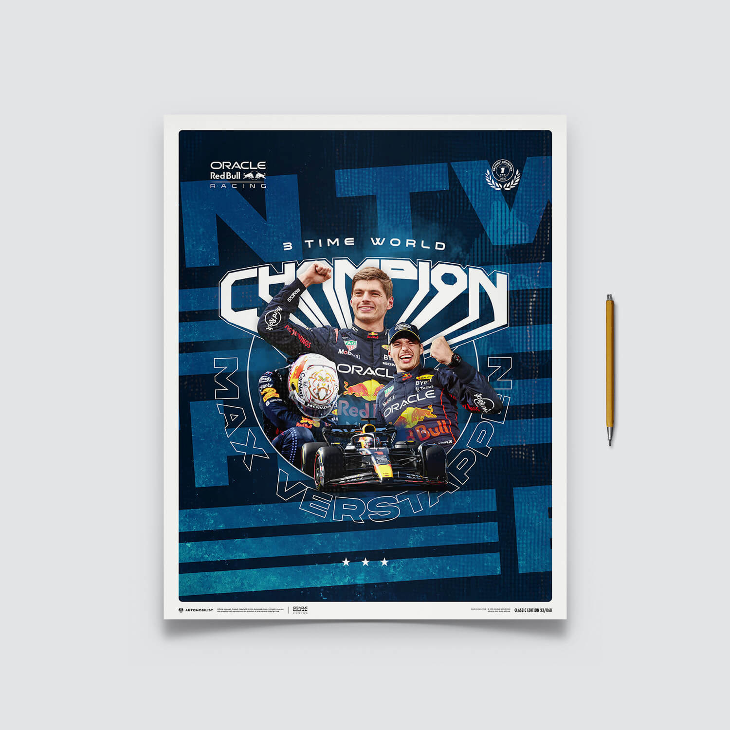 Max Verstappen | 2023 F1® World Drivers' Champion | Oracle Red Bull Racing Poster