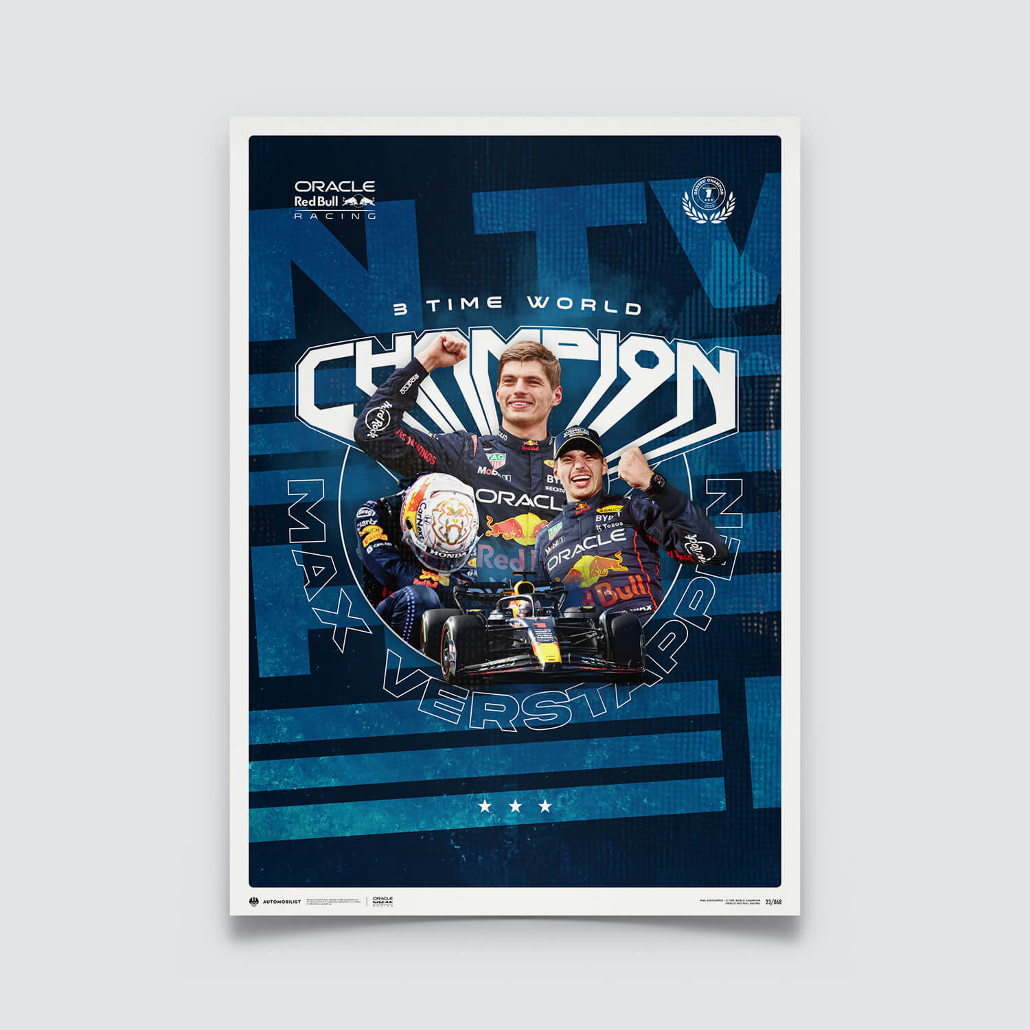 Max Verstappen | 2023 F1® World Drivers' Champion | Oracle Red Bull Racing Poster