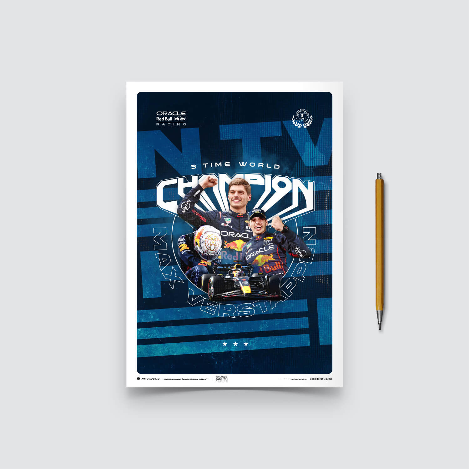 Max Verstappen | 2023 F1® World Drivers' Champion | Oracle Red Bull Racing Poster