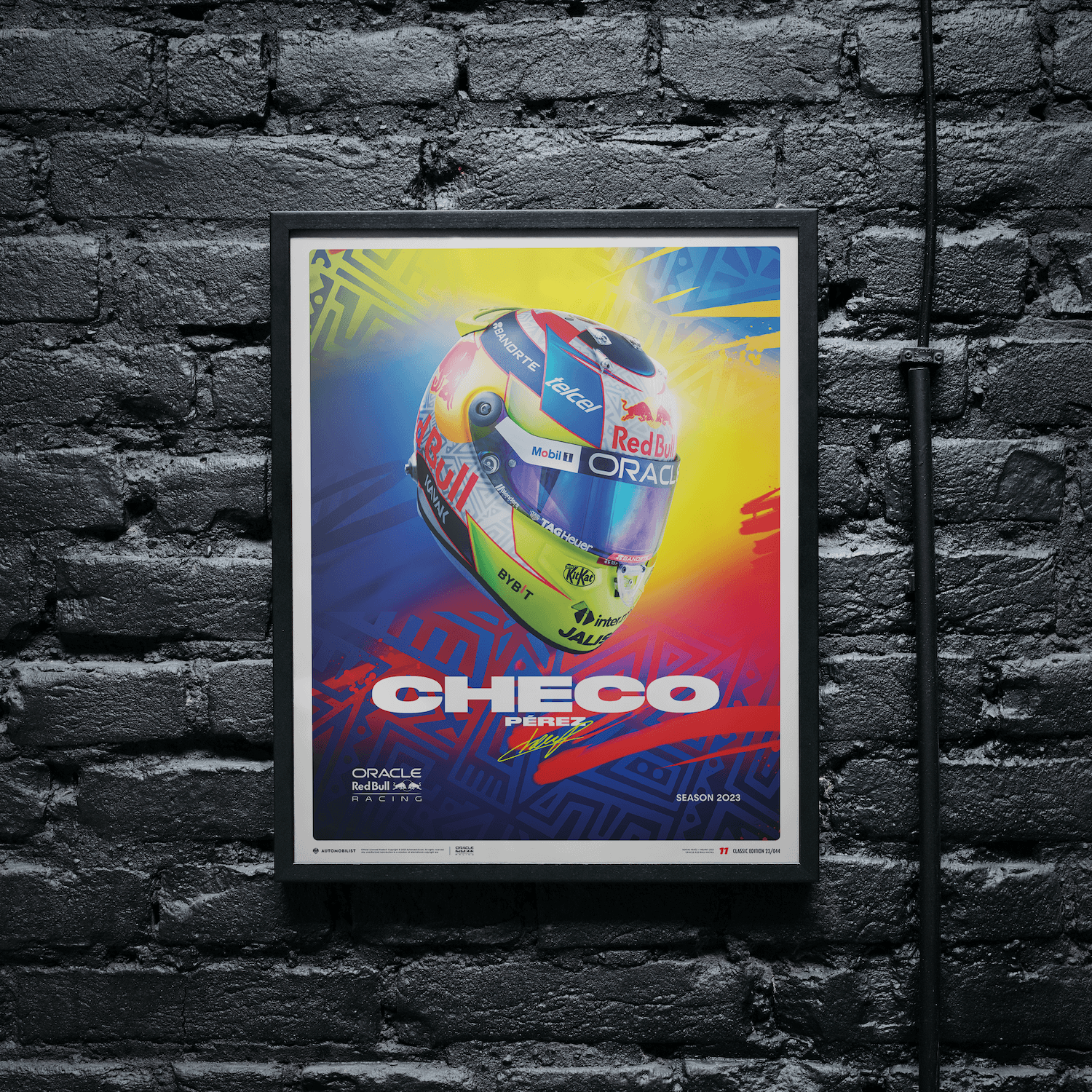 Sergio Pérez | 2023 Helmet | Oracle Red Bull Racing Poster