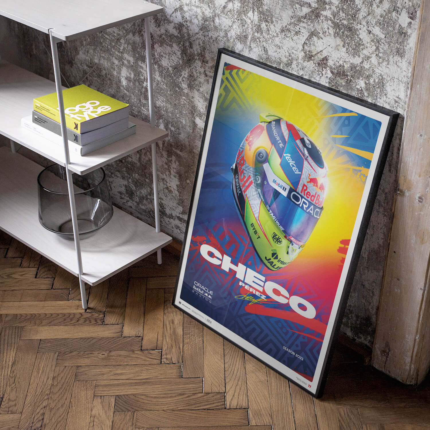 Sergio Pérez | 2023 Helmet | Oracle Red Bull Racing Poster