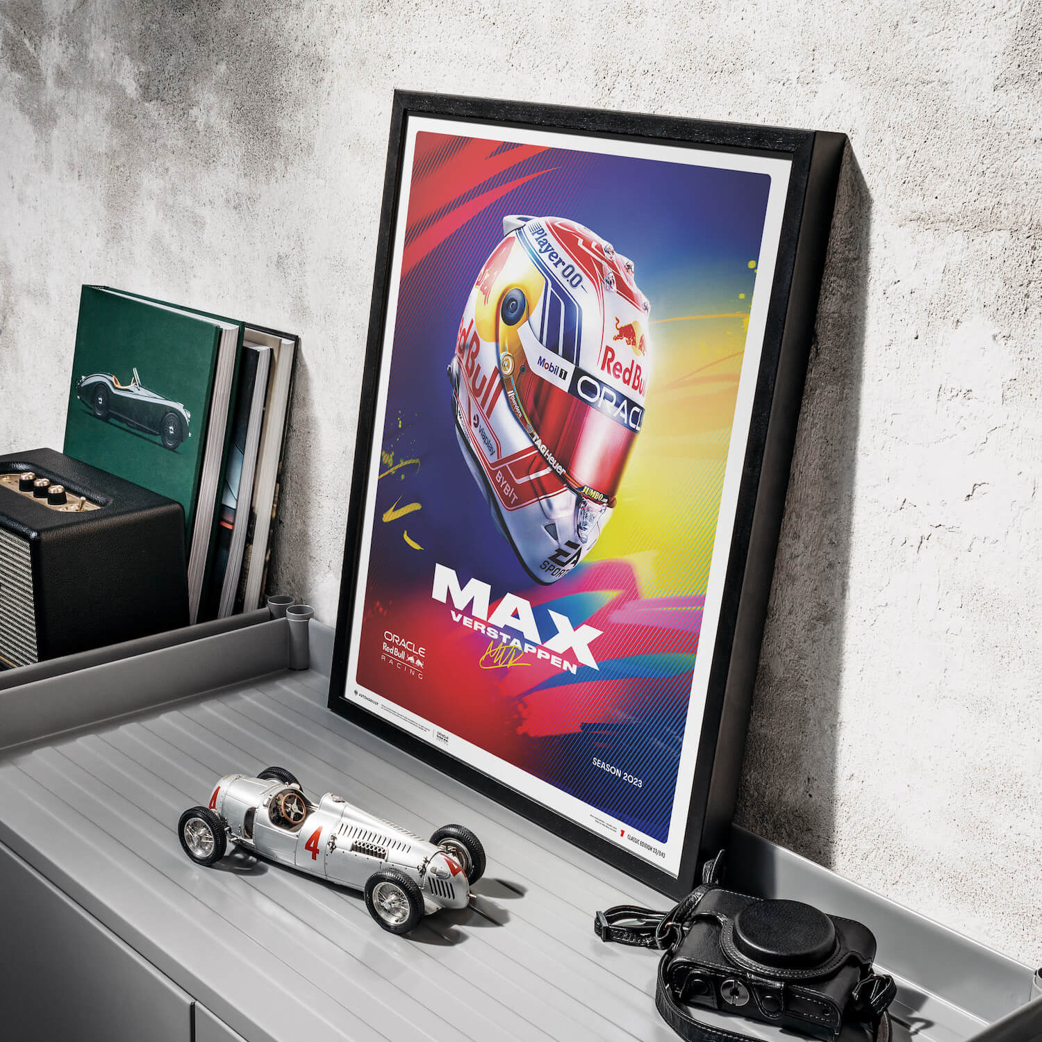 Max Verstappen | 2023 Helmet | Oracle Red Bull Racing Poster