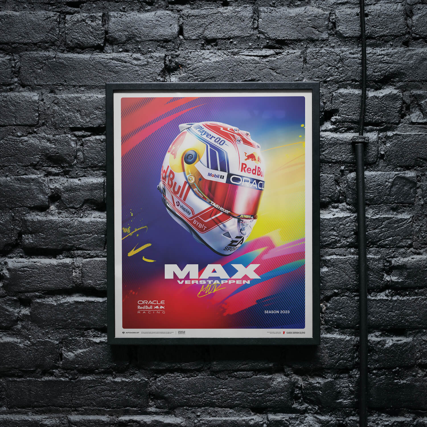 Max Verstappen | 2023 Helmet | Oracle Red Bull Racing Poster