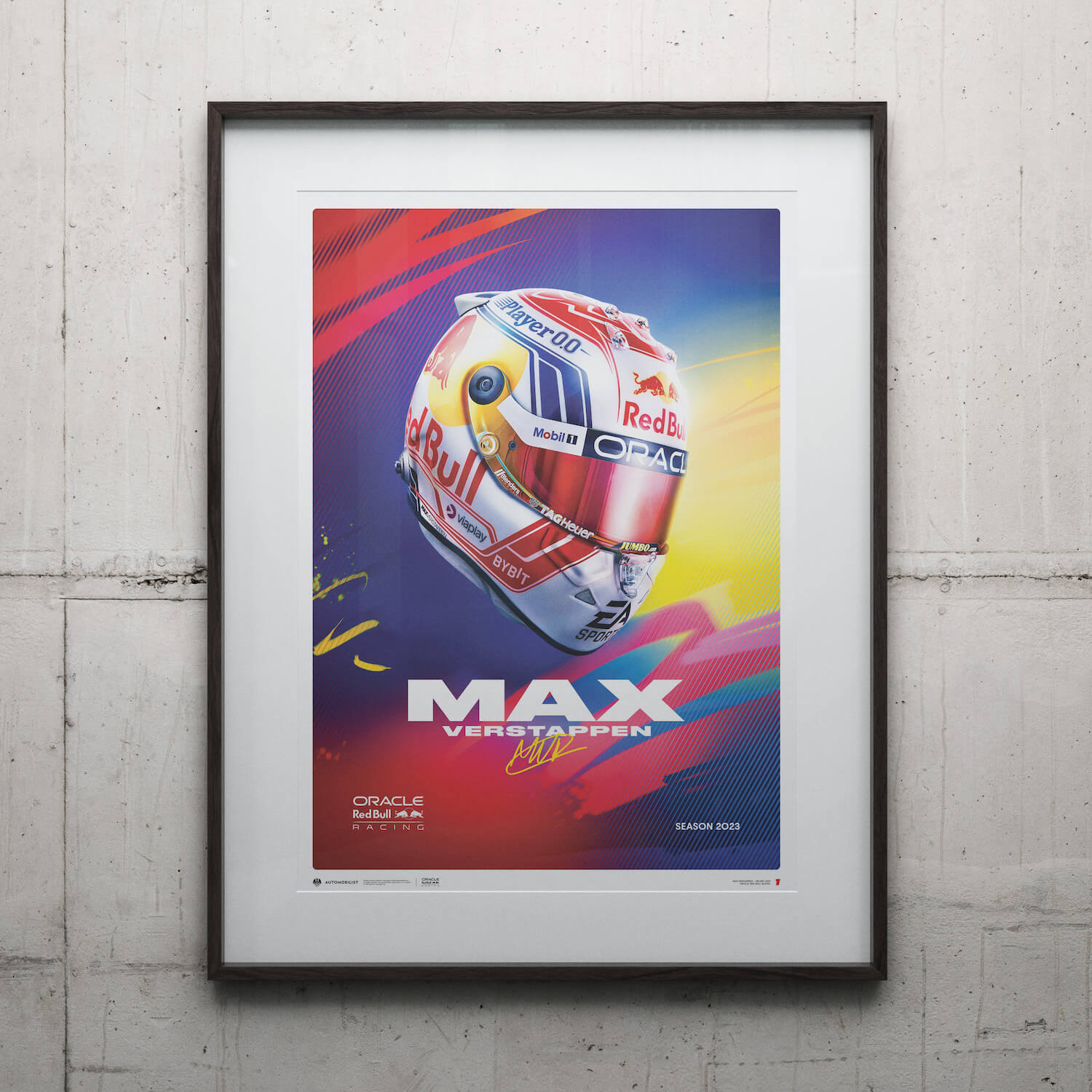 Max Verstappen | 2023 Helmet | Oracle Red Bull Racing Poster