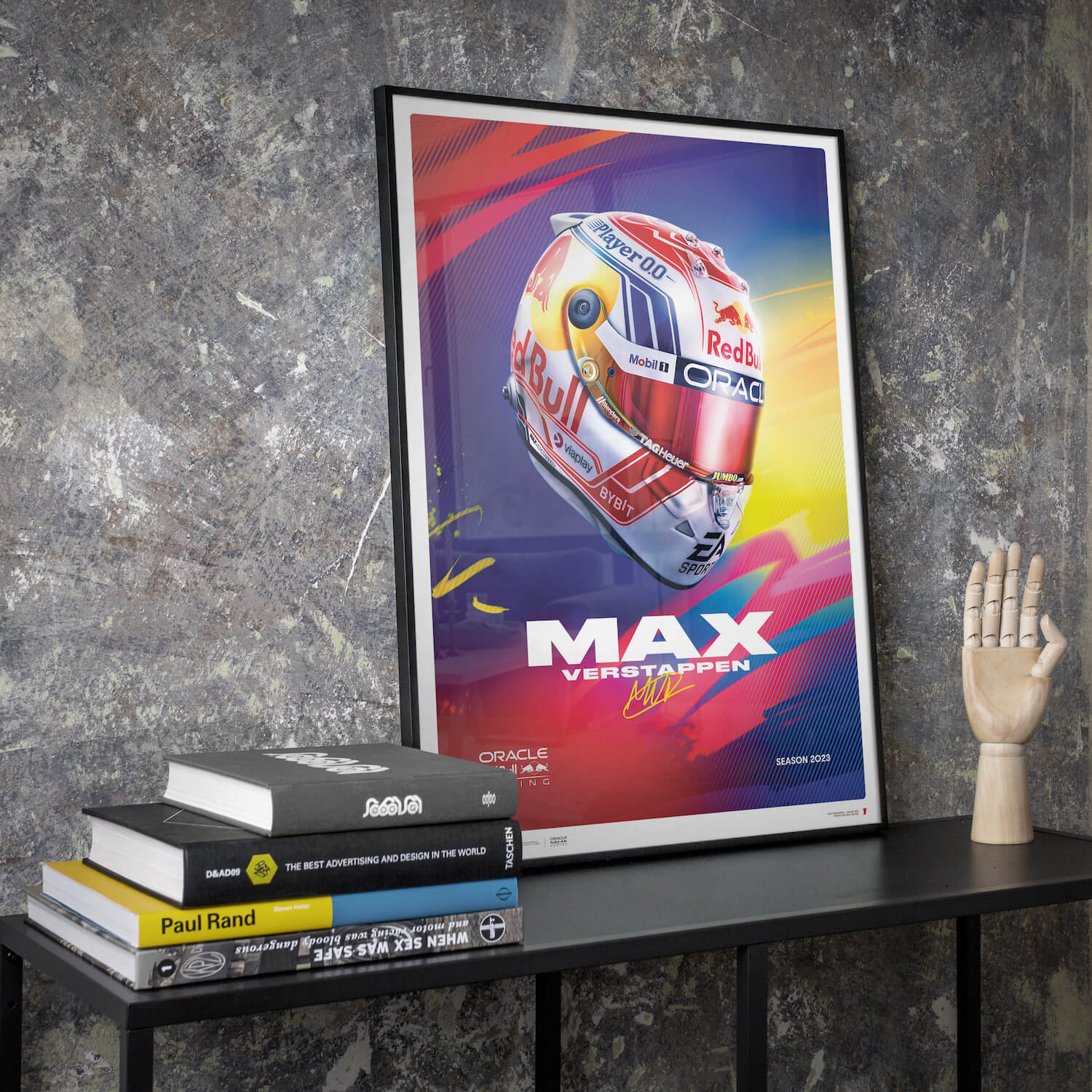 Max Verstappen | 2023 Helmet | Oracle Red Bull Racing Poster