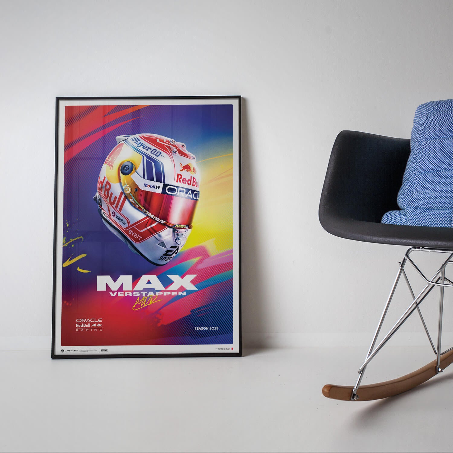 Max Verstappen | 2023 Helmet | Oracle Red Bull Racing Poster