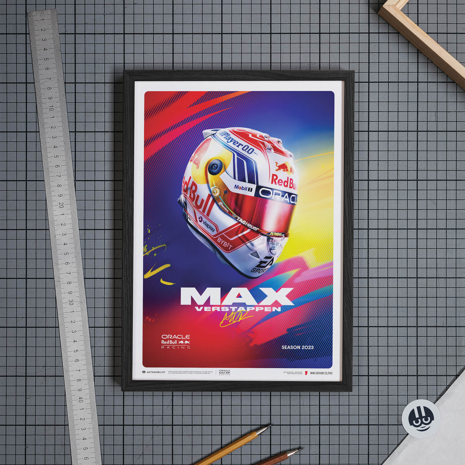 Max Verstappen | 2023 Helmet | Oracle Red Bull Racing Poster