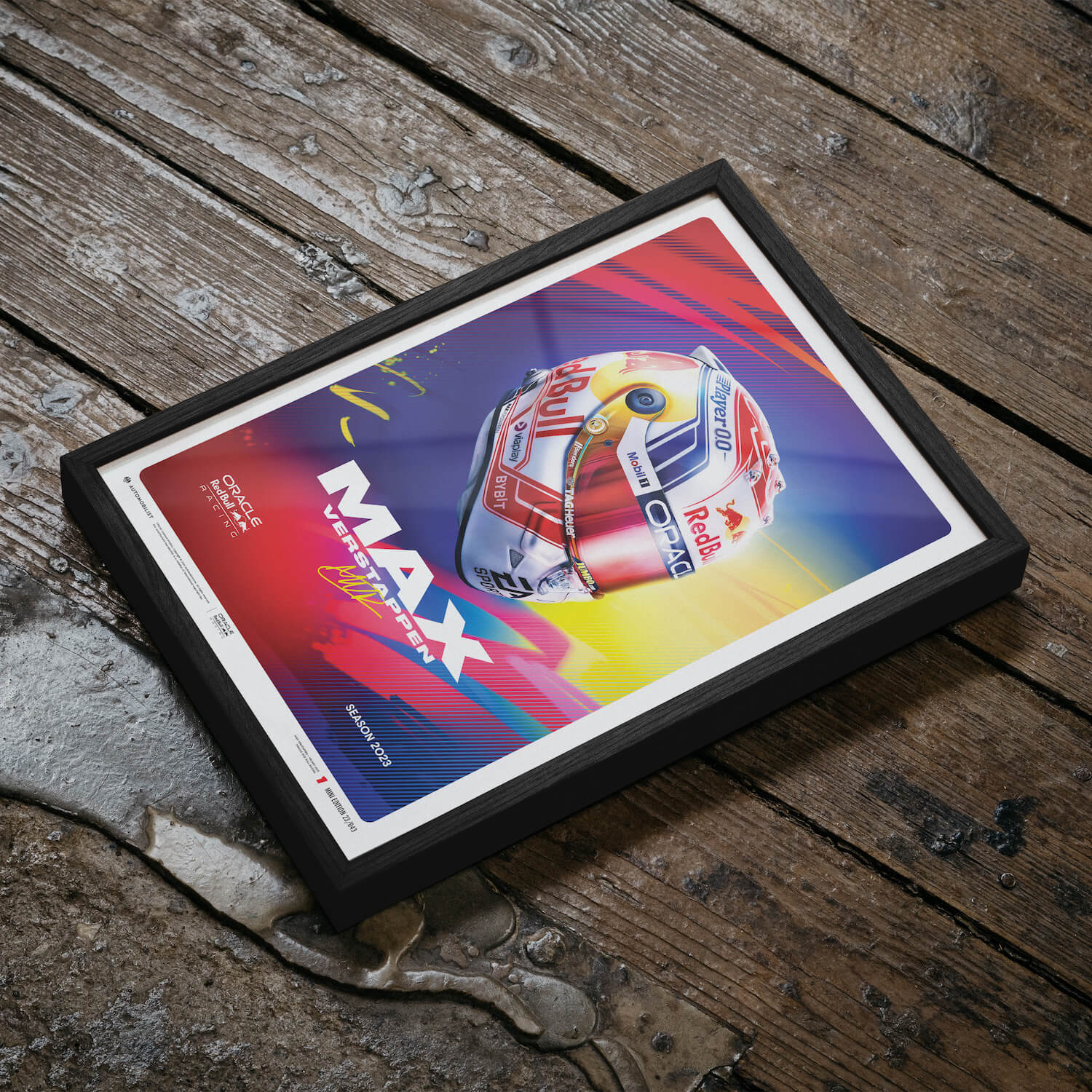 Max Verstappen | 2023 Helmet | Oracle Red Bull Racing Poster