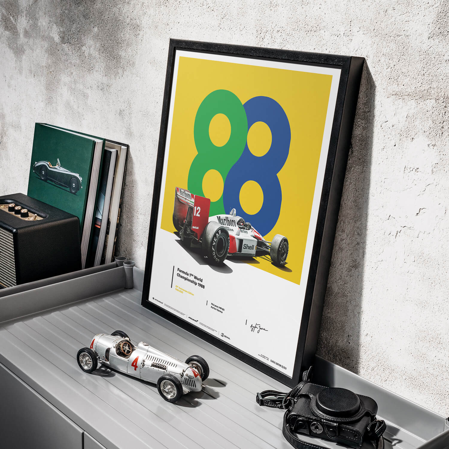 Ayrton Senna | 1988 35th Anniversary San Marino GP 88 | McLaren MP4/4 Poster