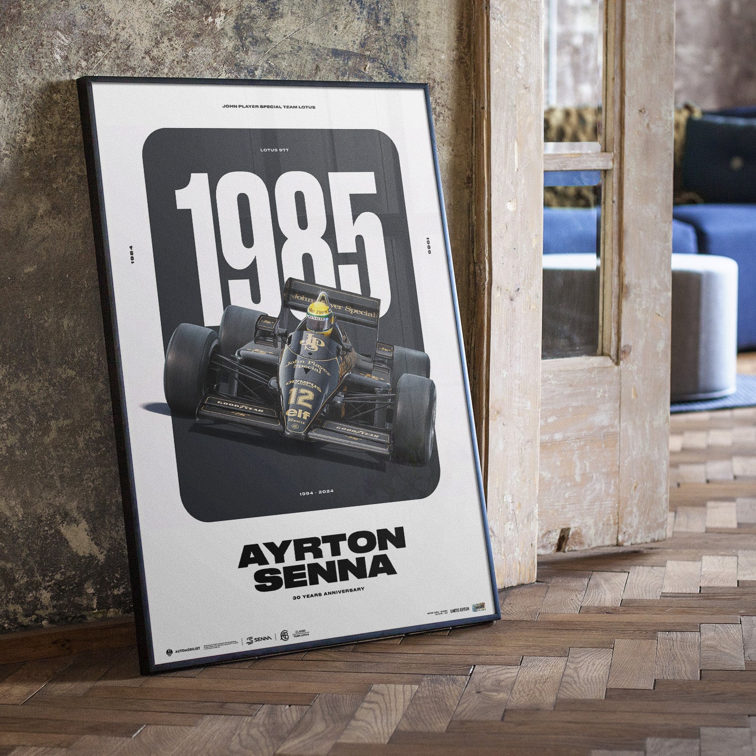 Ayrton Senna Classic Team Lotus 97T | 40 YEARS OF LEGACY | Limited Edition Poster