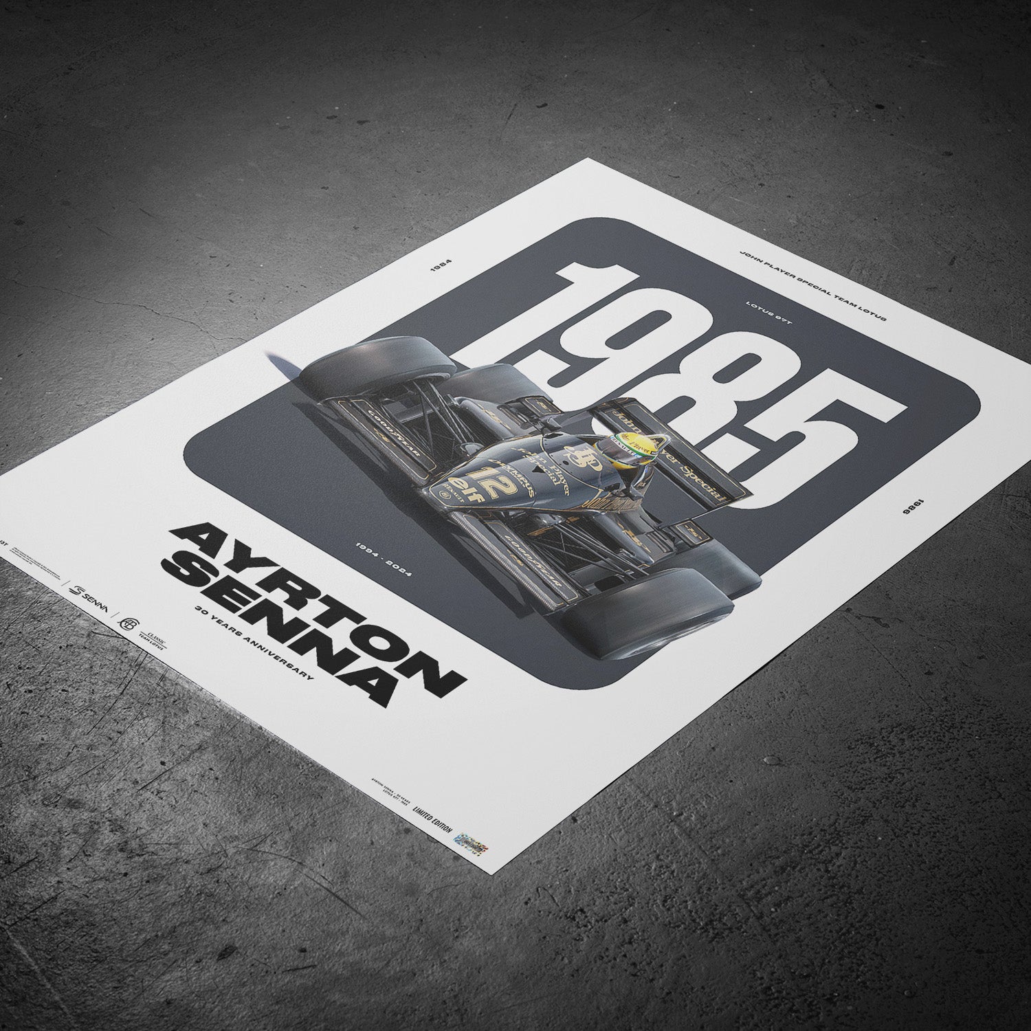 Ayrton Senna Classic Team Lotus 97T | 40 YEARS OF LEGACY | Limited Edition Poster