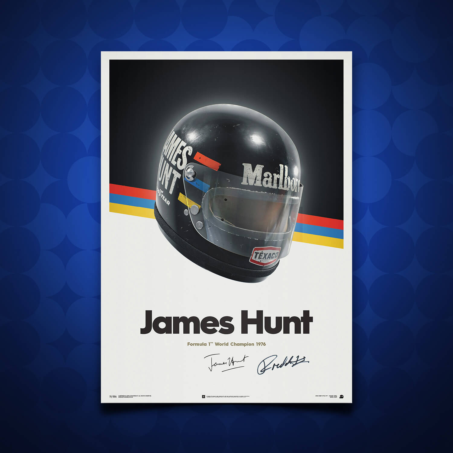 Signed by Freddie Hunt - James Hunt - Helmet - 1976