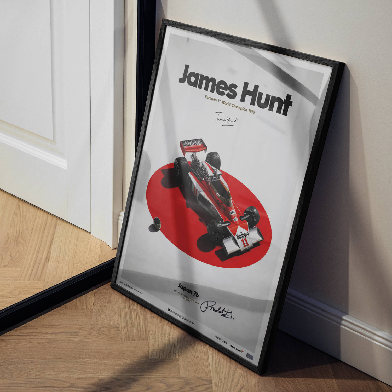 Signed by Freddie Hunt | 1976 James Hunt McLaren M23 Japanese GP | Japan Poster