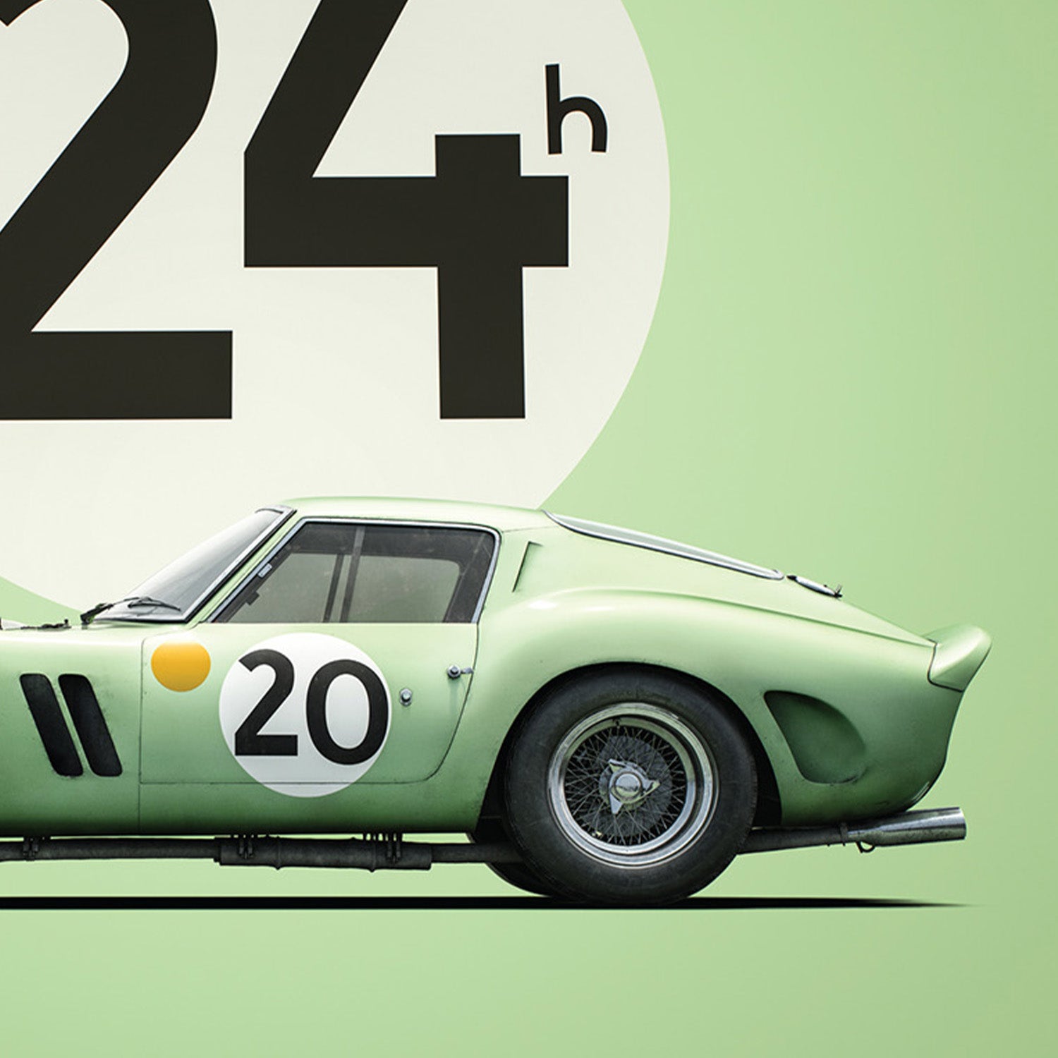 Ferrari 250 GTO | 1962 Green | Collector's Edition 24h Le Mans Poster
