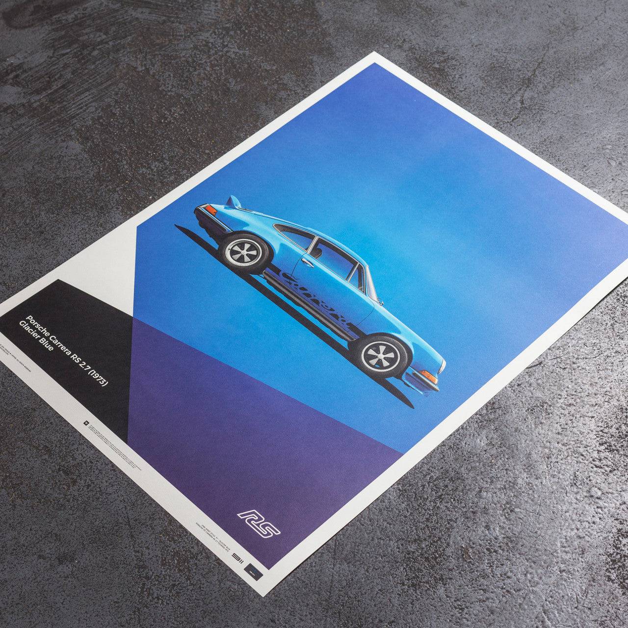 Porsche 911 RS - Blue - Limited Poster