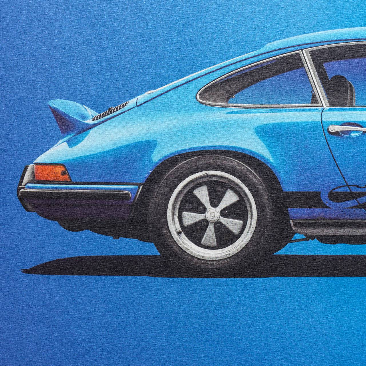 Porsche 911 RS - Blue - Limited Poster