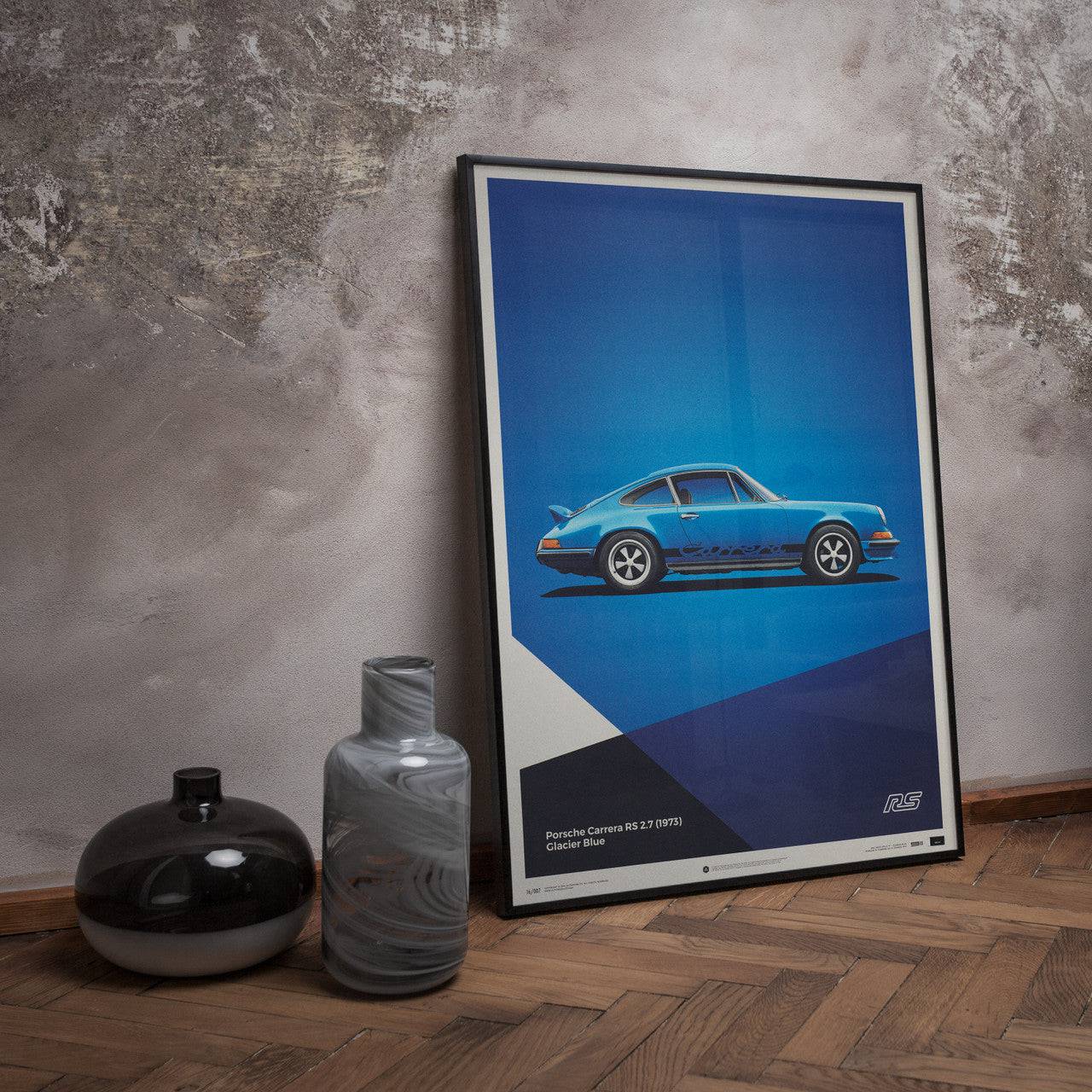 Porsche 911 RS - Blue - Limited Poster