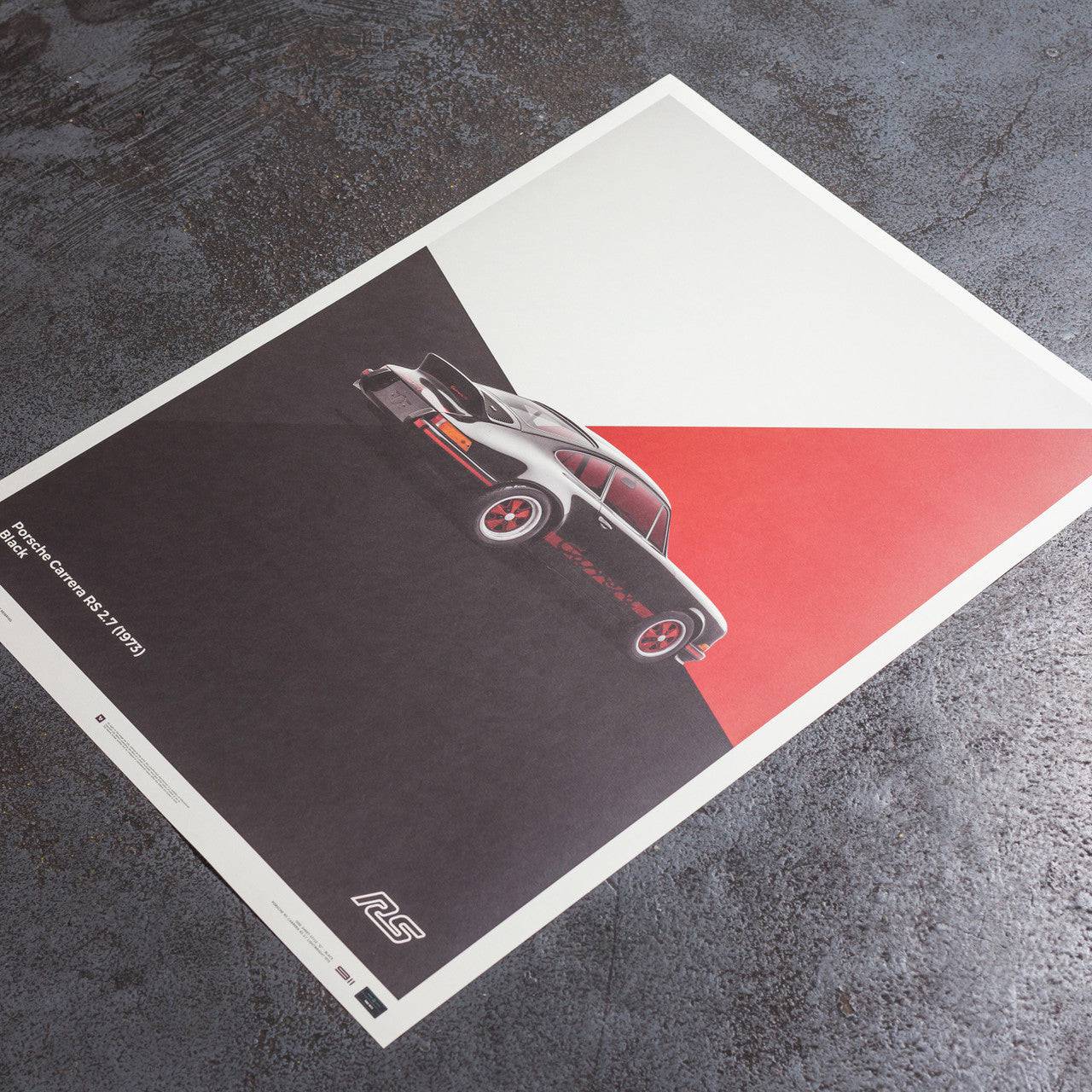 Porsche 911 RS - Black - Limited Poster