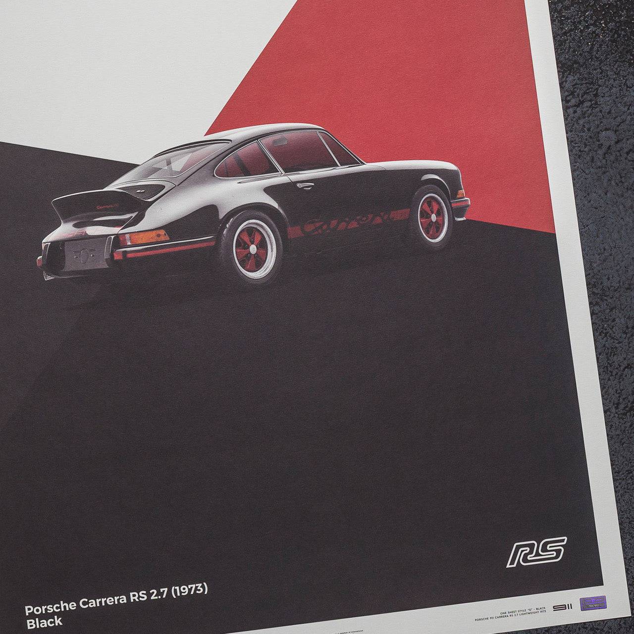 Porsche 911 RS - Black - Limited Poster