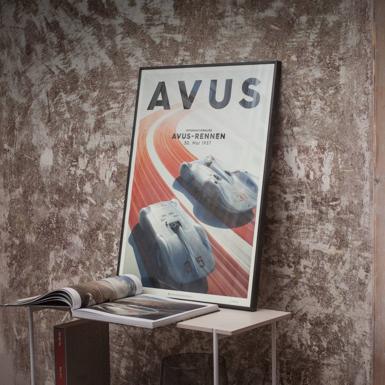 Mercedes Benz & Auto Union - Silver - Avus - 1937 - Poster