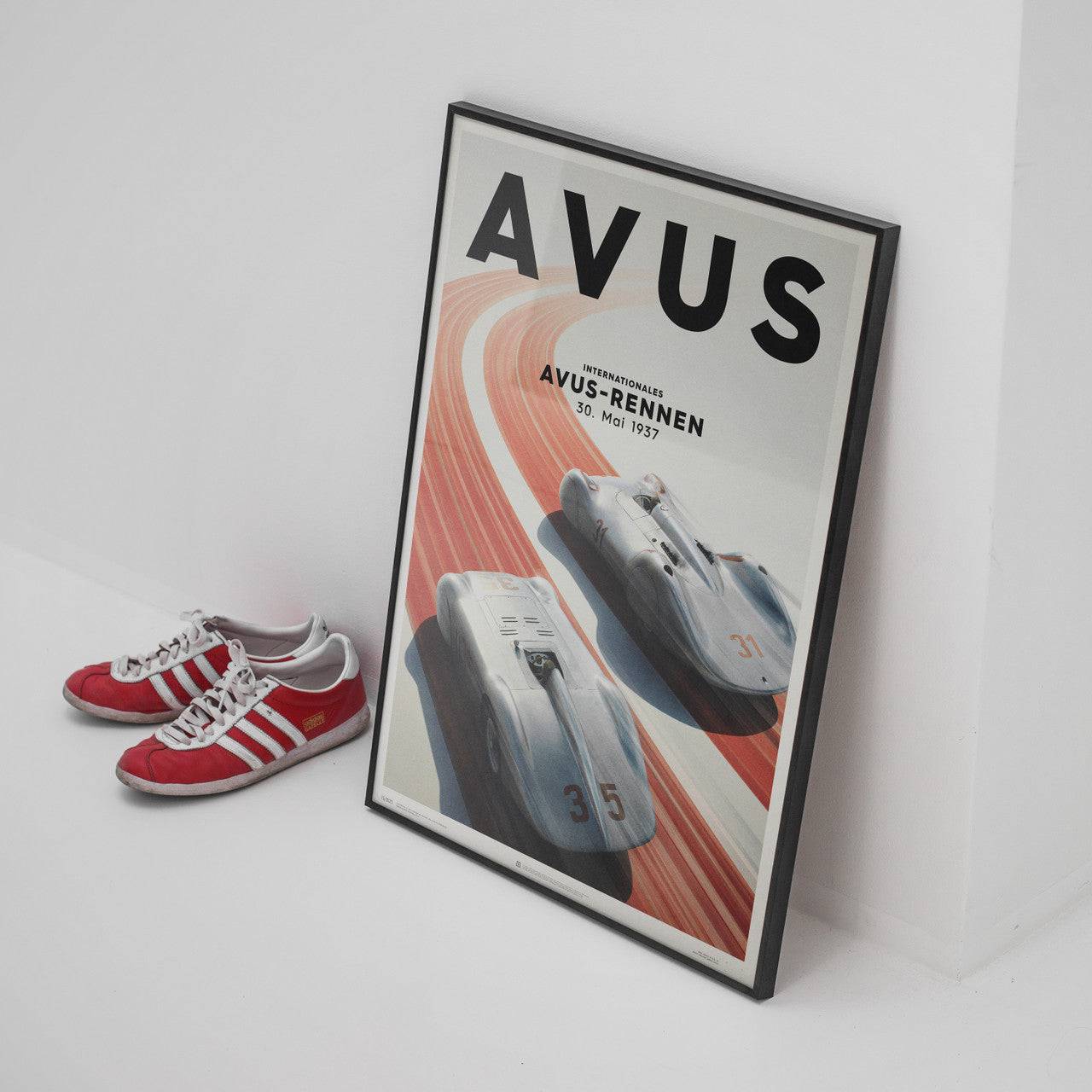 Mercedes Benz & Auto Union - Silver - Avus - 1937 - Poster