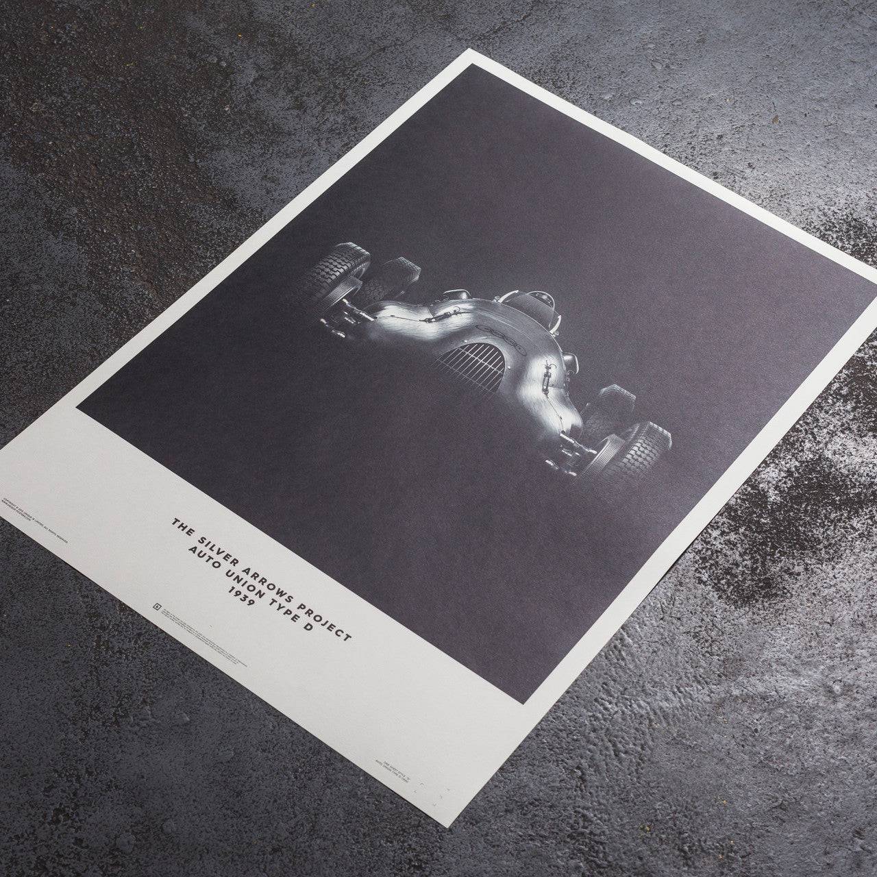 Auto Union Type D - Silver - 1939 - Poster