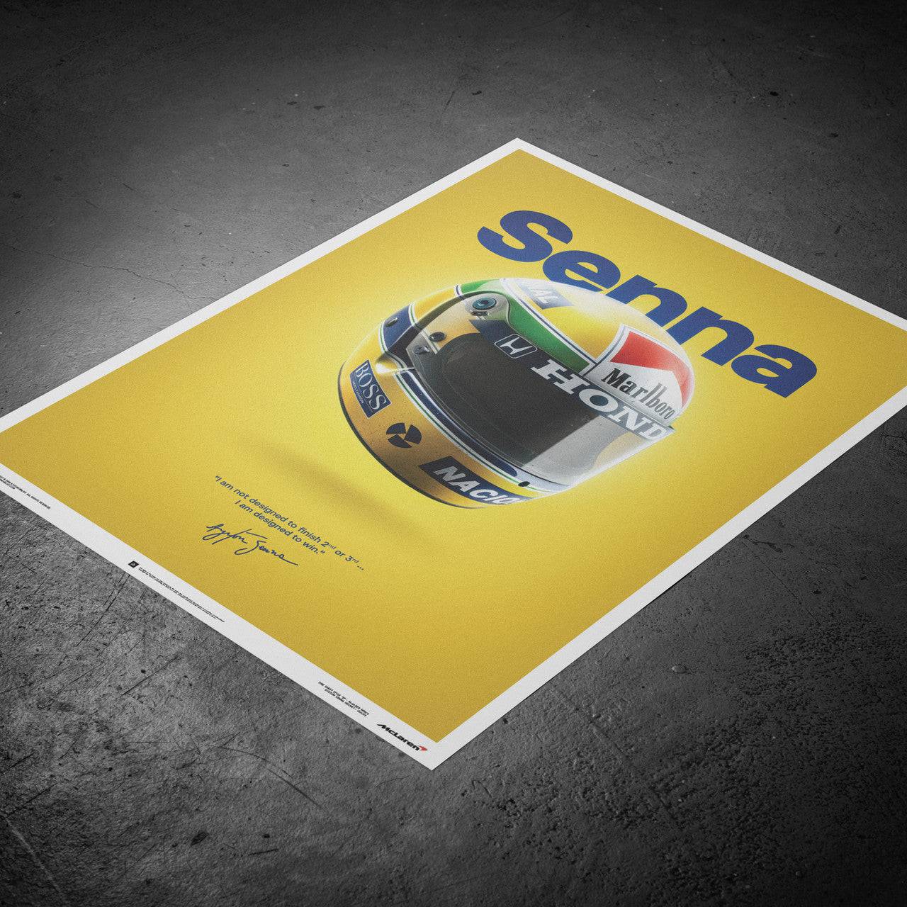 McLaren MP4/4 - Ayrton Senna - Helmet - San Marino GP - 1988 - Poster