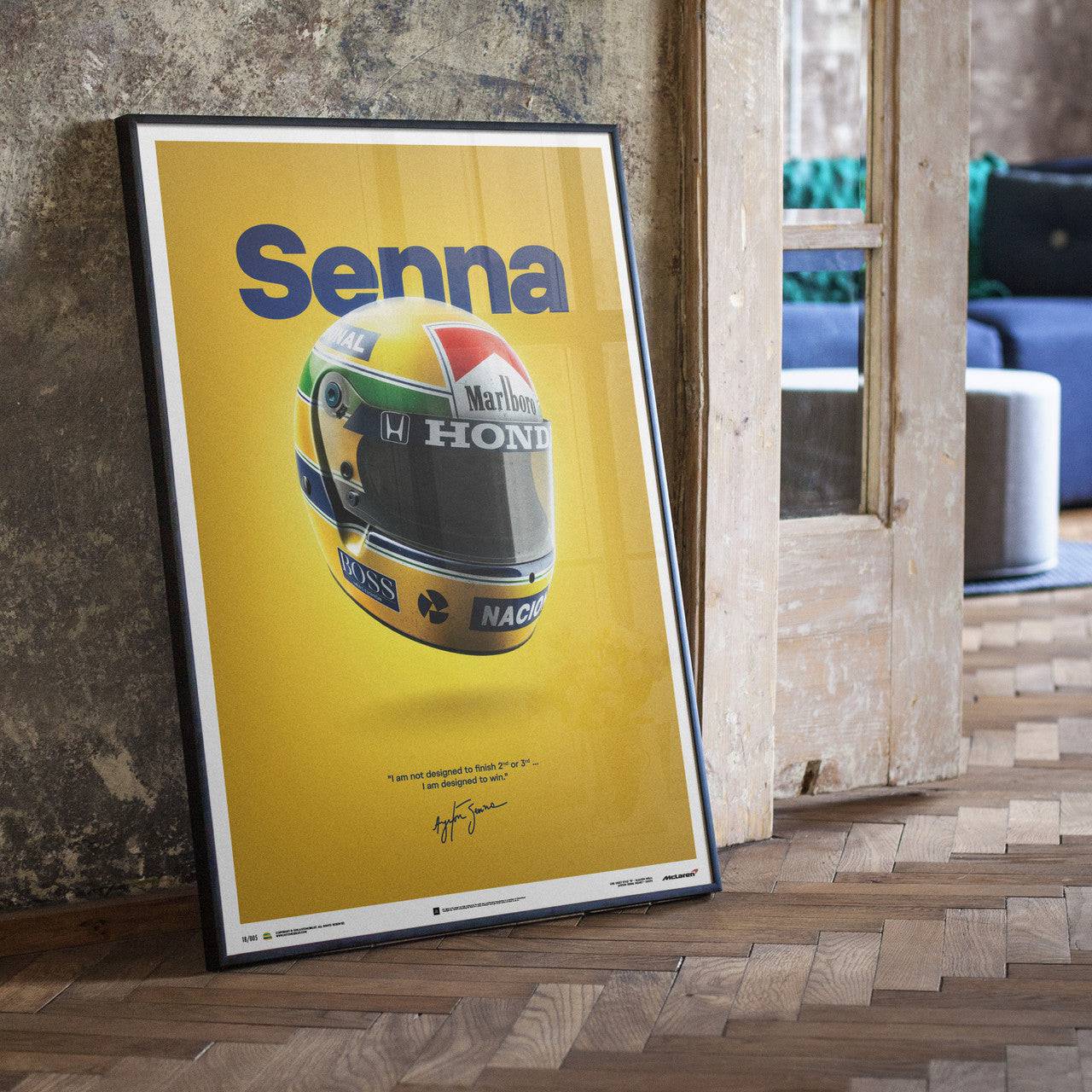 McLaren MP4/4 - Ayrton Senna - Helmet - San Marino GP - 1988 - Poster