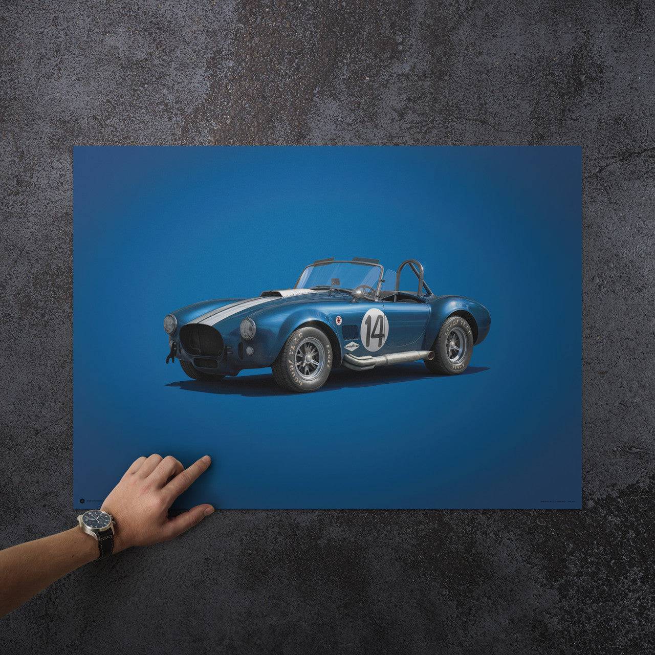 Shelby-Ford AC Cobra Mk III - Blue - 1965 - Colors of Speed Poster