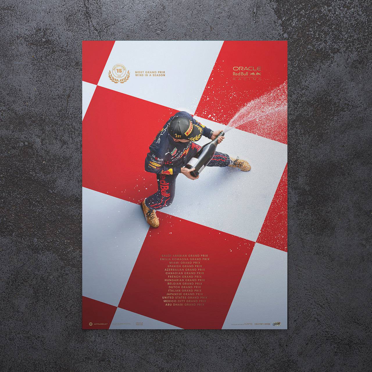 15 Oracle Red Bull Racing - Max Verstappen - Most Grand Prix Wins in a Season - 2022 | Collector’s Edition