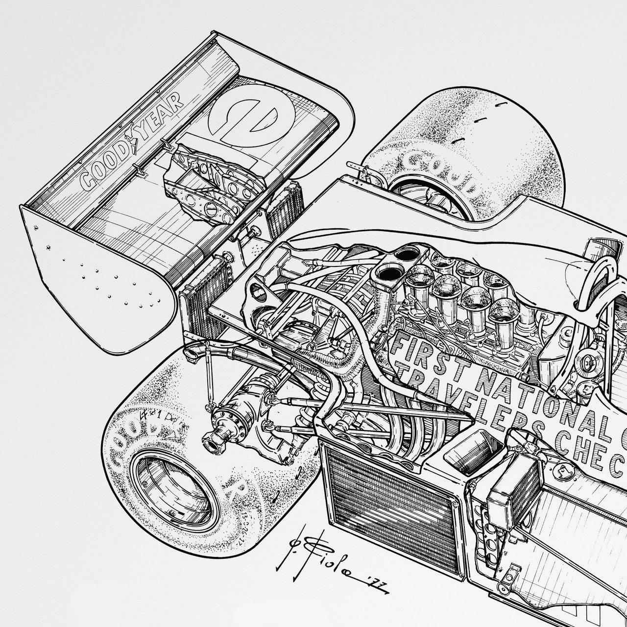 Giorgio Piola - Tyrrell P34B - 1977