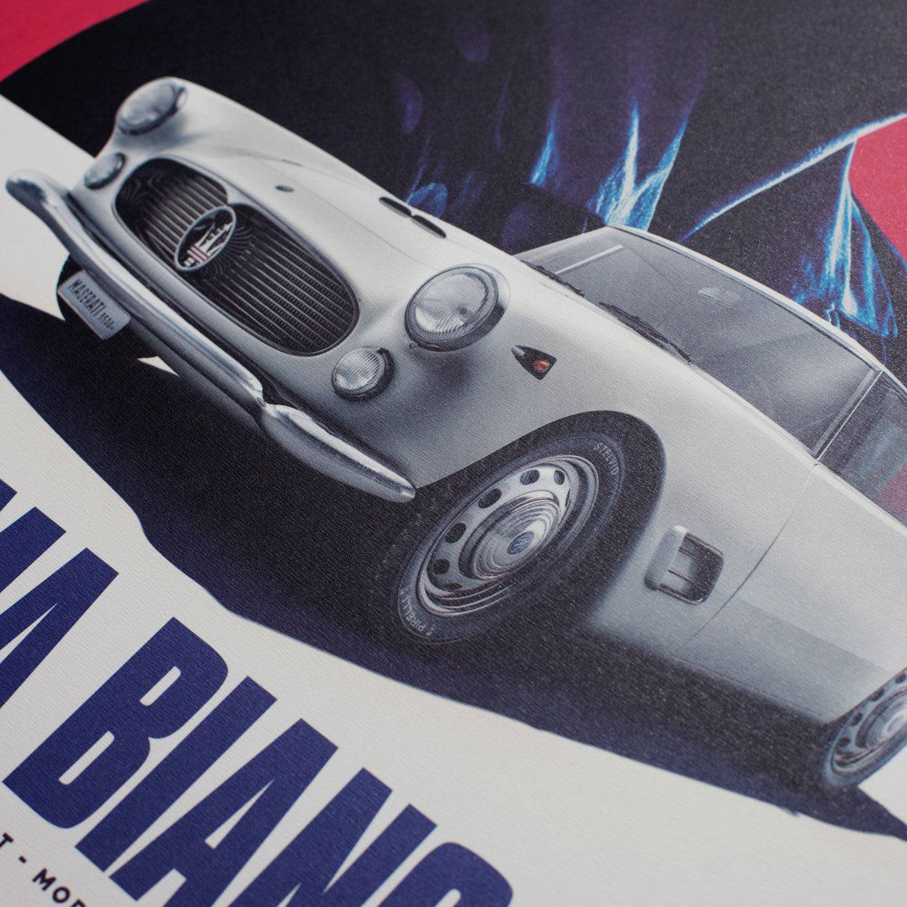 Maserati 3500 GT - White - Dama Bianca - 1957 - Poster