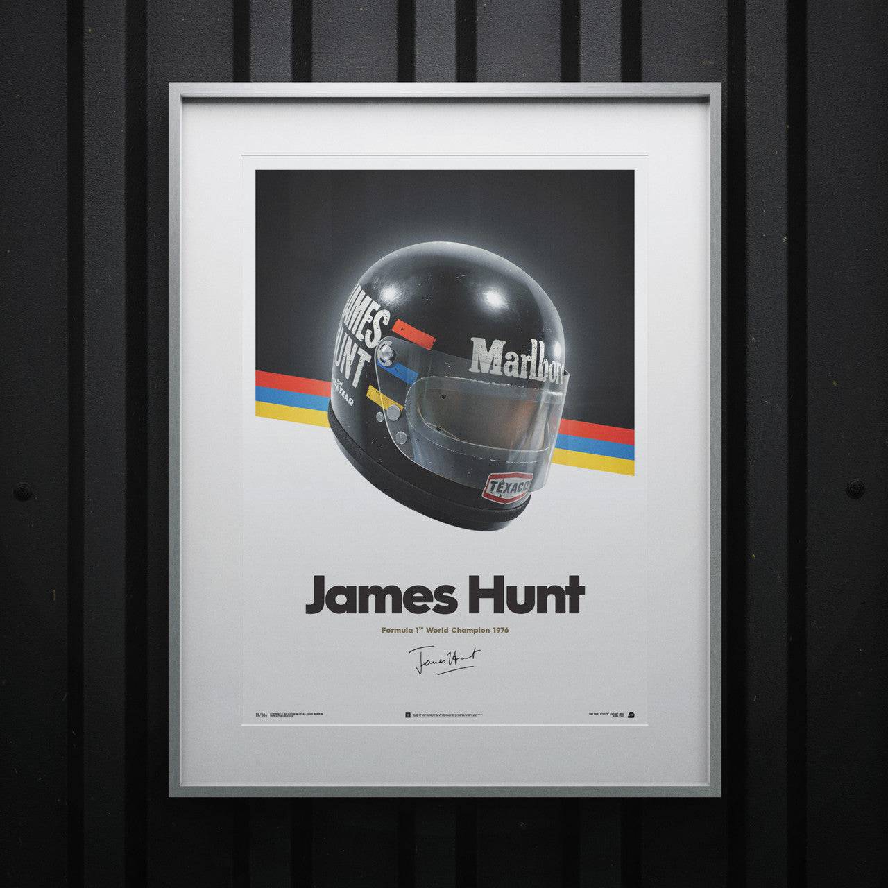 James Hunt - Helmet - 1976 - Poster