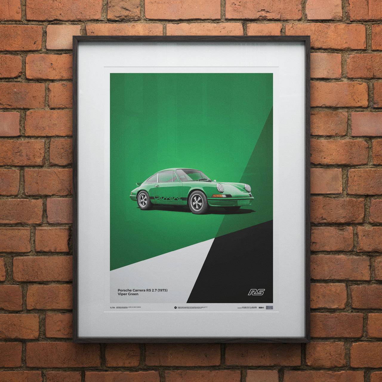 Porsche 911 RS - Green - Limited Poster