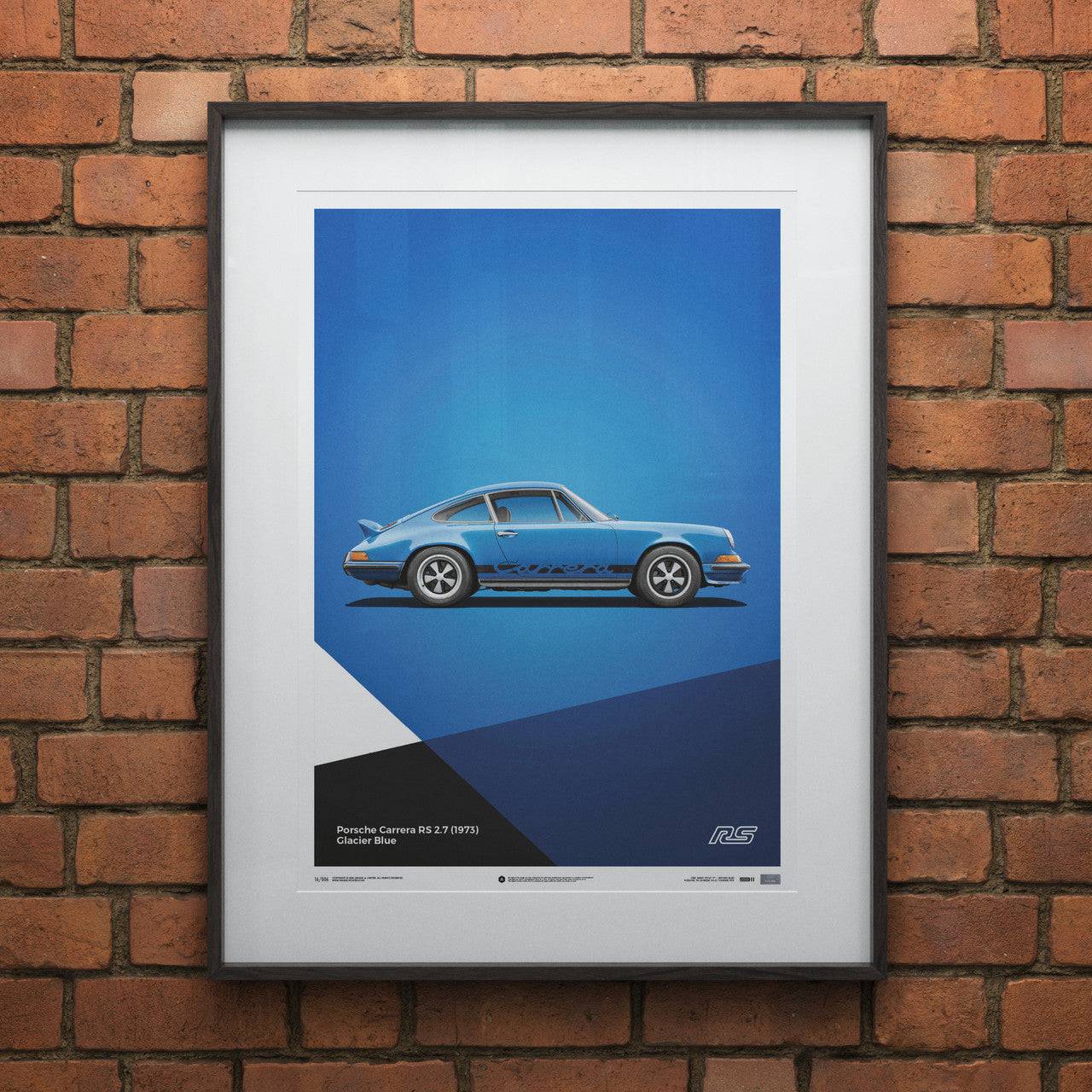 Porsche 911 RS - Blue - Limited Poster