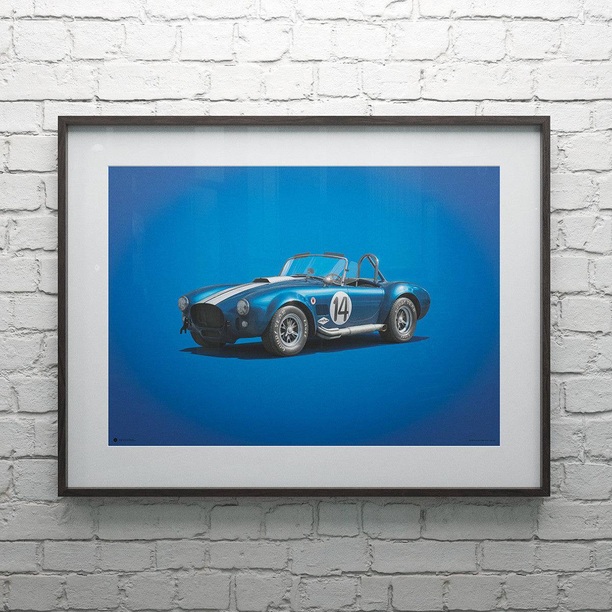 Shelby-Ford AC Cobra Mk III - Blue - 1965 - Colors of Speed Poster