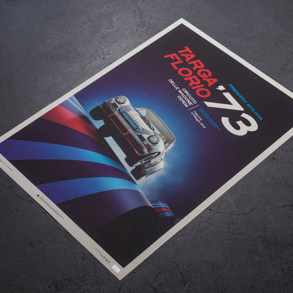 Porsche 911 RSR - Martini - Targa Florio - 1973 - Limited Poster | Unique #s #1