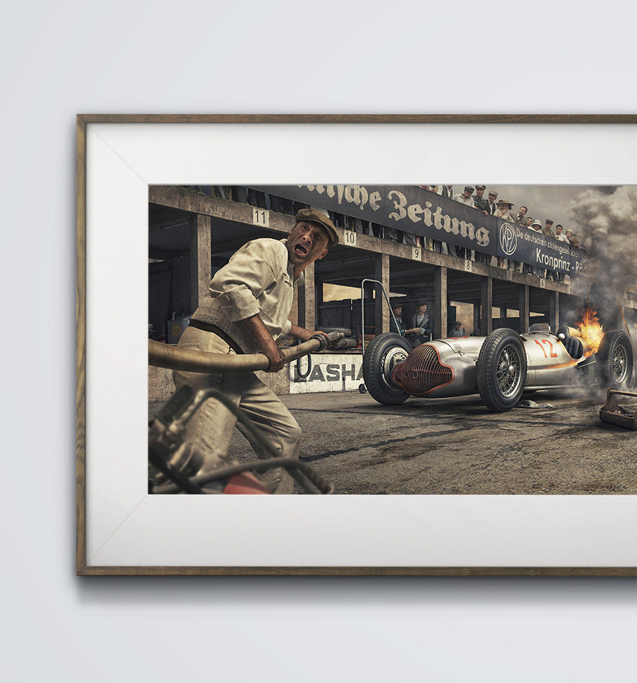 Burn And Crash - Mercedes-Benz - Silver Arrows - Manfred von Brauchitsch - NĂĽrburging - 1938 - Automobilist