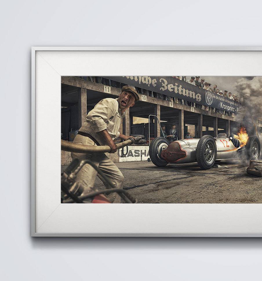 Burn And Crash - Mercedes-Benz - Silver Arrows - Manfred von Brauchitsch - NĂĽrburging - 1938 - Automobilist