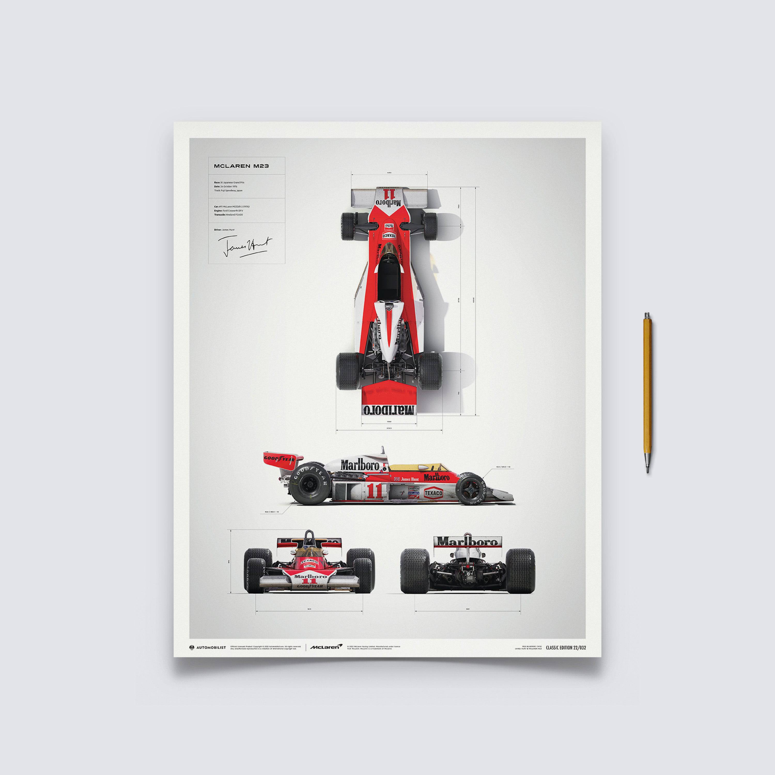 McLaren M23 - James Hunt - Blueprint - Japanese GP - 1976 - Automobilist