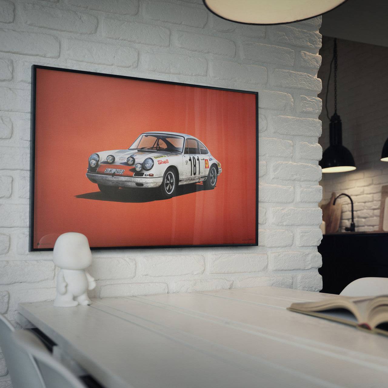 Porsche 911R - White - Tour de France - 1969 - Colors of Speed Poster