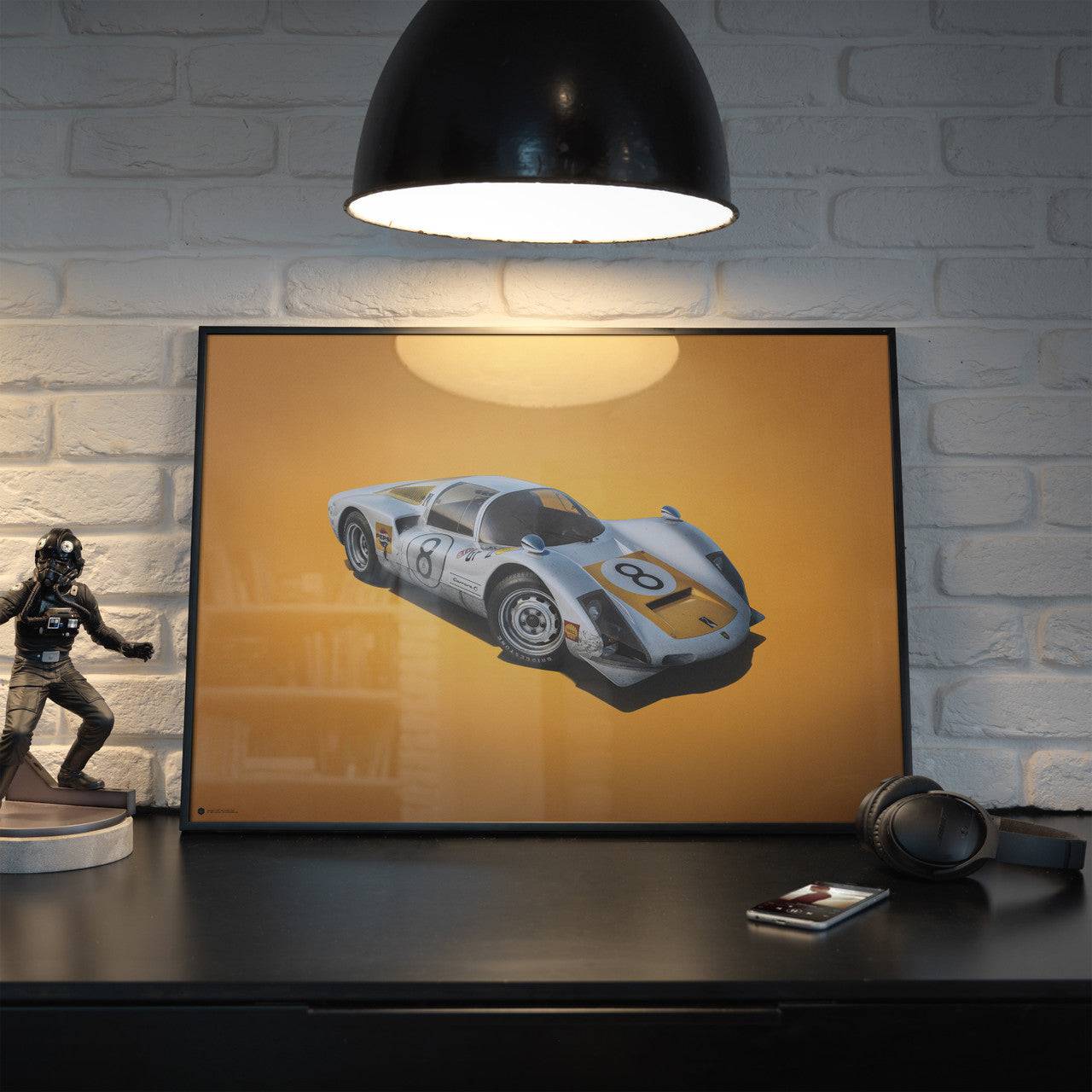 Porsche 906 - White - Japanese GP - 1967 - Colors of Speed Poster