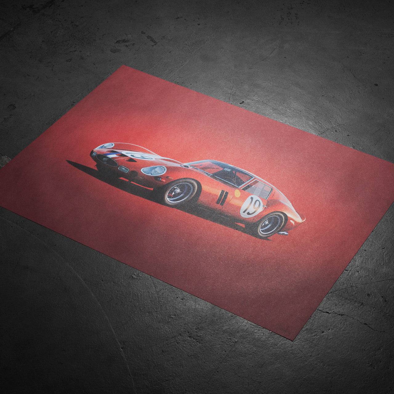 Ferrari 250 GTO - Red - 24h Le Mans - 1962 - Colors of Speed Poster