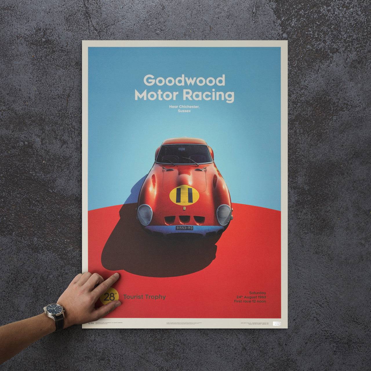 Ferrari 250 GTO - Red - Goodwood TT - 1963 - Limited Poster